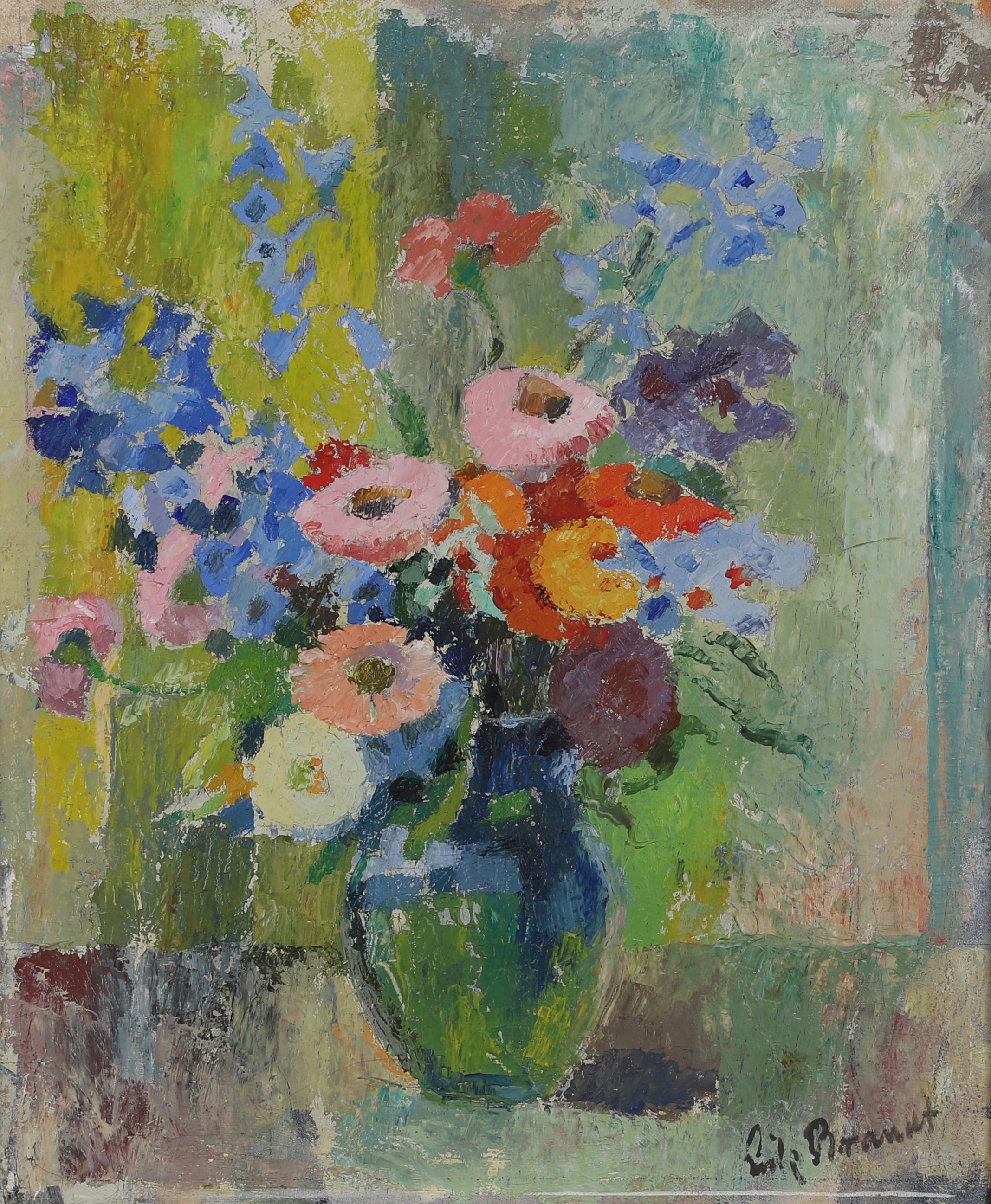 Original Oil Painting Vintage Mid Century By E Brandt Sweden