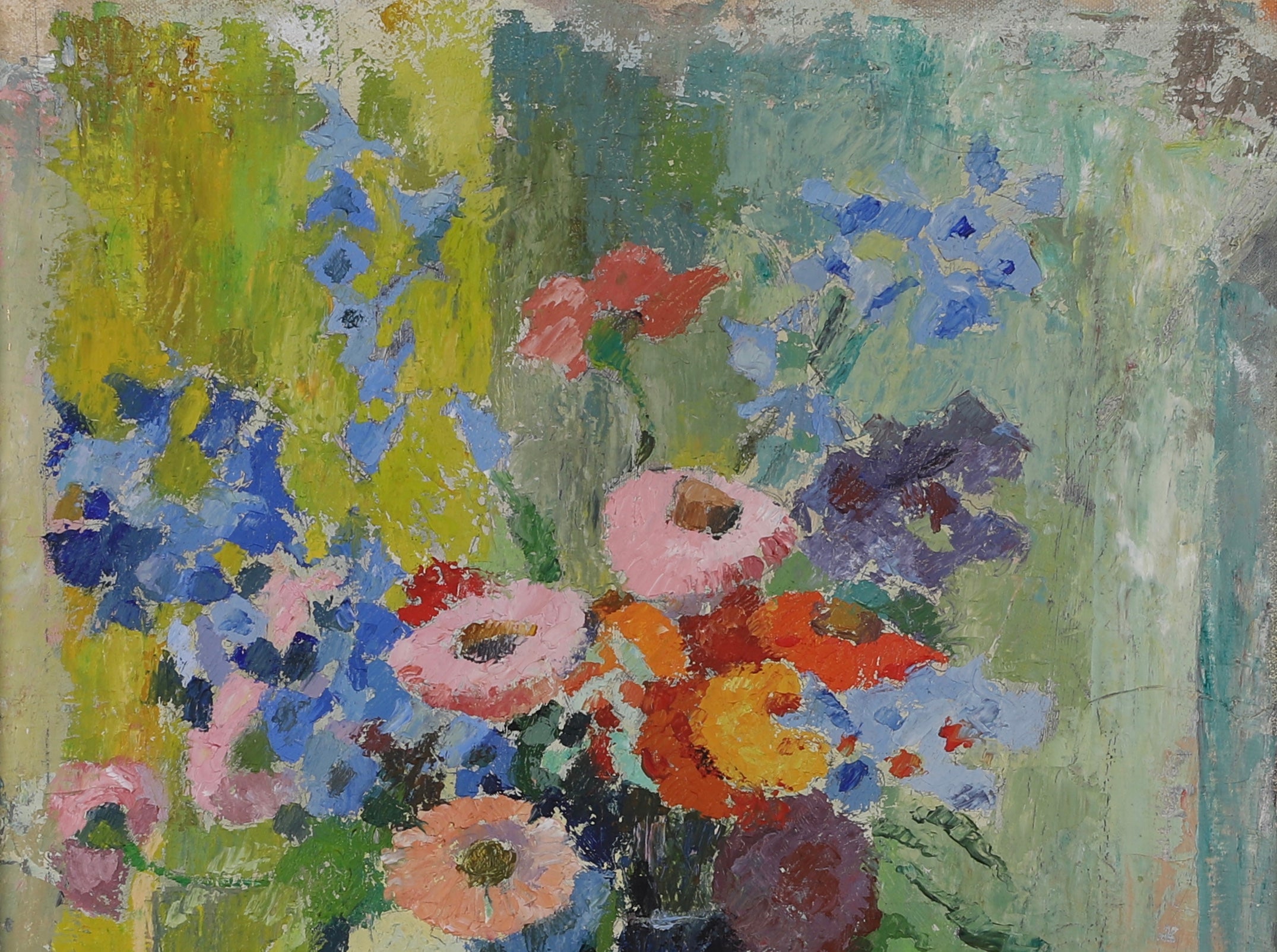 Original Oil Painting Vintage Mid Century By E Brandt Sweden