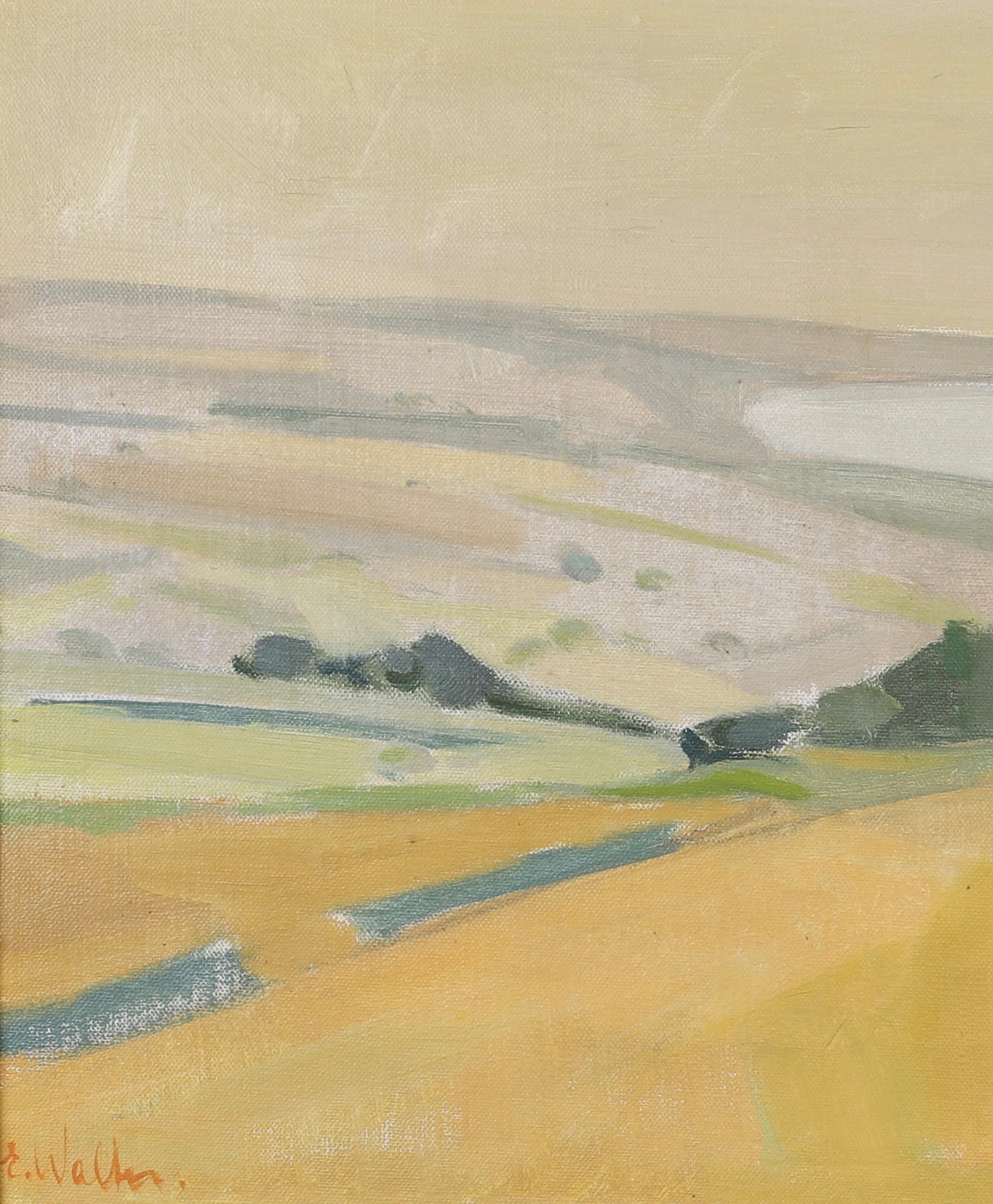 Vintage Mid Century Landscape Oil Painting By E Walter Persson Sweden