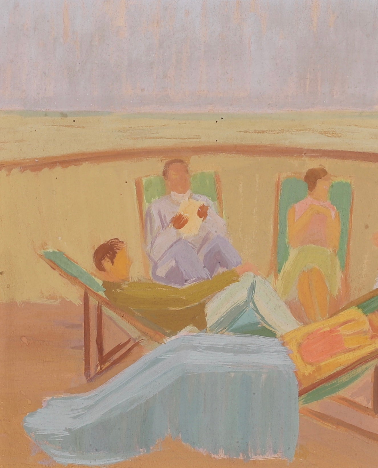 Mid Century Original Oil Painting From Sweden By E Elfwen