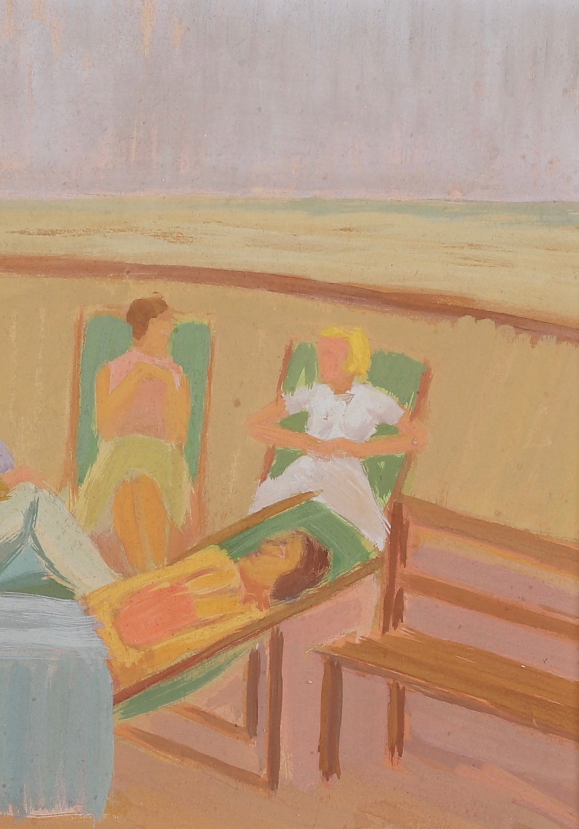 Mid Century Original Oil Painting From Sweden By E Elfwen