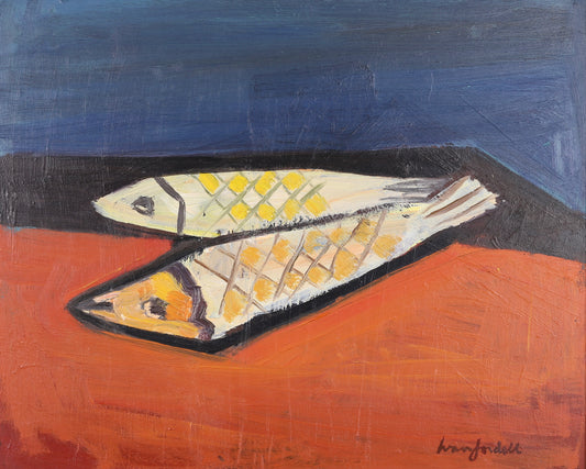 Mid Century Original Still Life  Oil Painting I Jordell Sweden