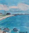 Original Oil Painting Vintage Mid CenturyFrom Sweden 1959