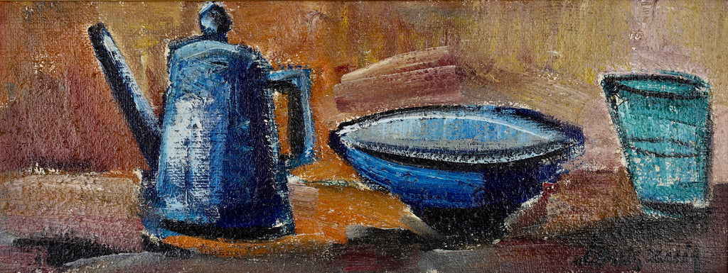 Mid Century Original Still Life  Oil Painting L Zelig Sweden