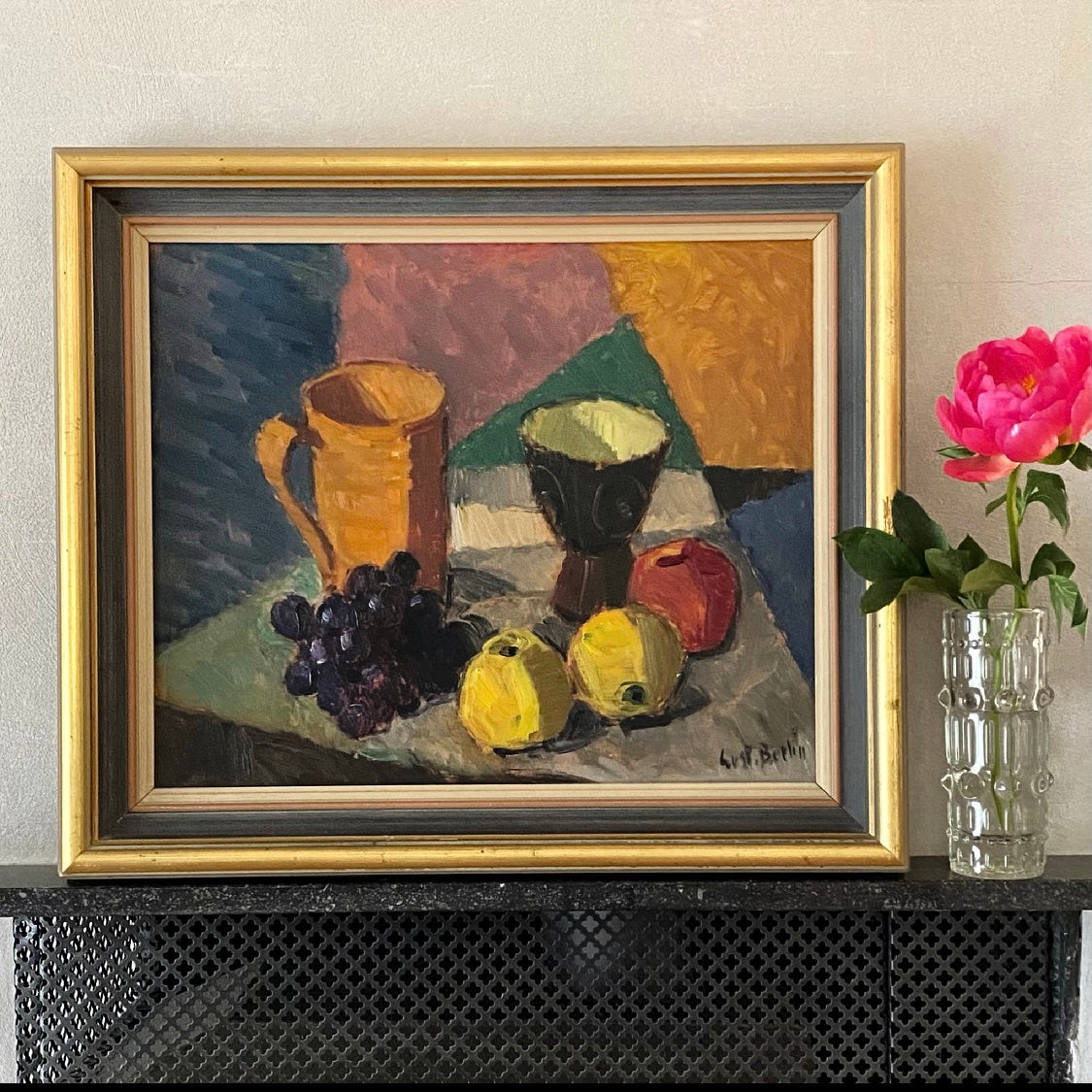 Original Oil Painting Vintage Mid Century By G Berlin Sweden