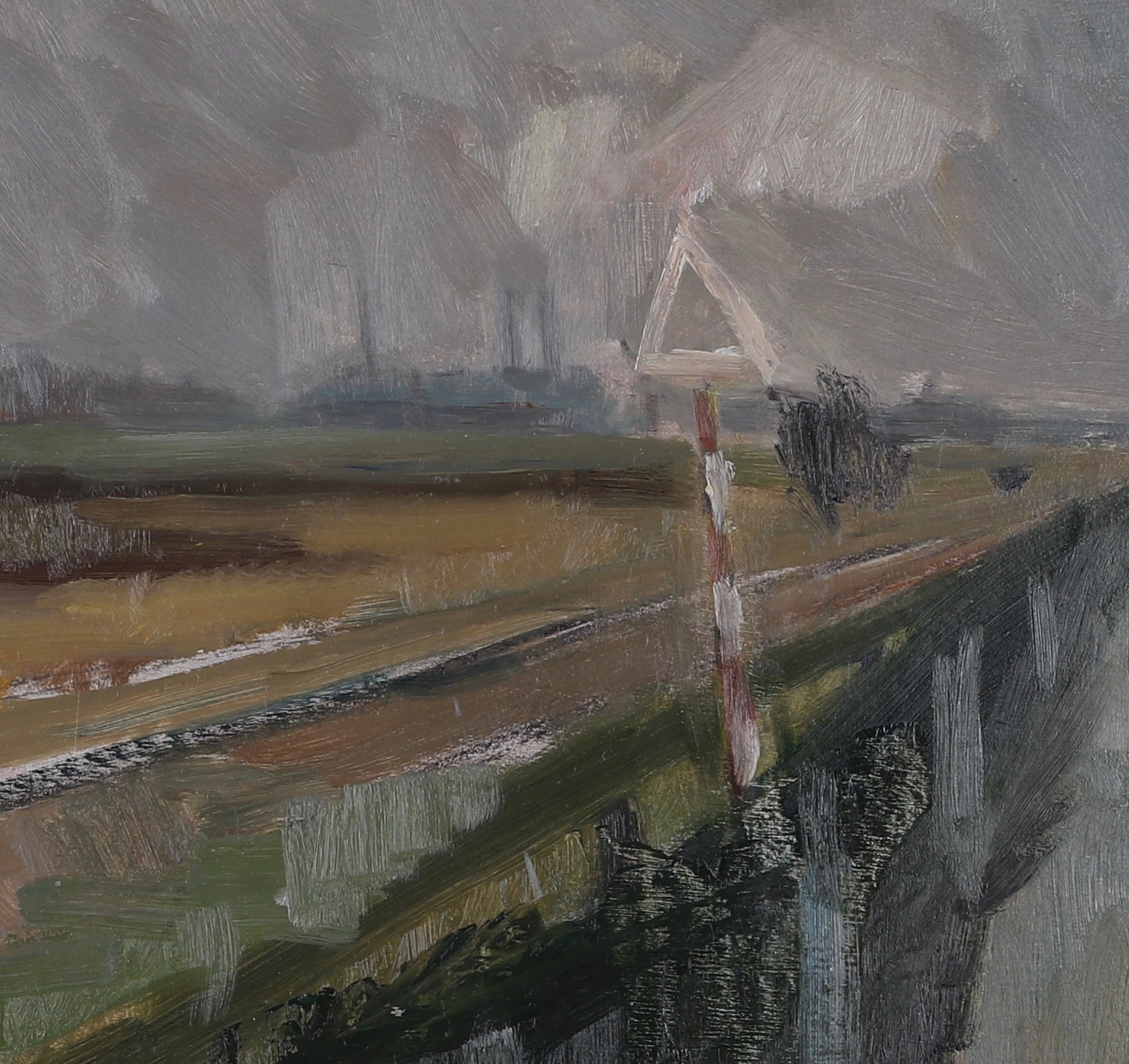 Vintage Art Room Mid Century Oil Painting By H Rosenquist From Sweden