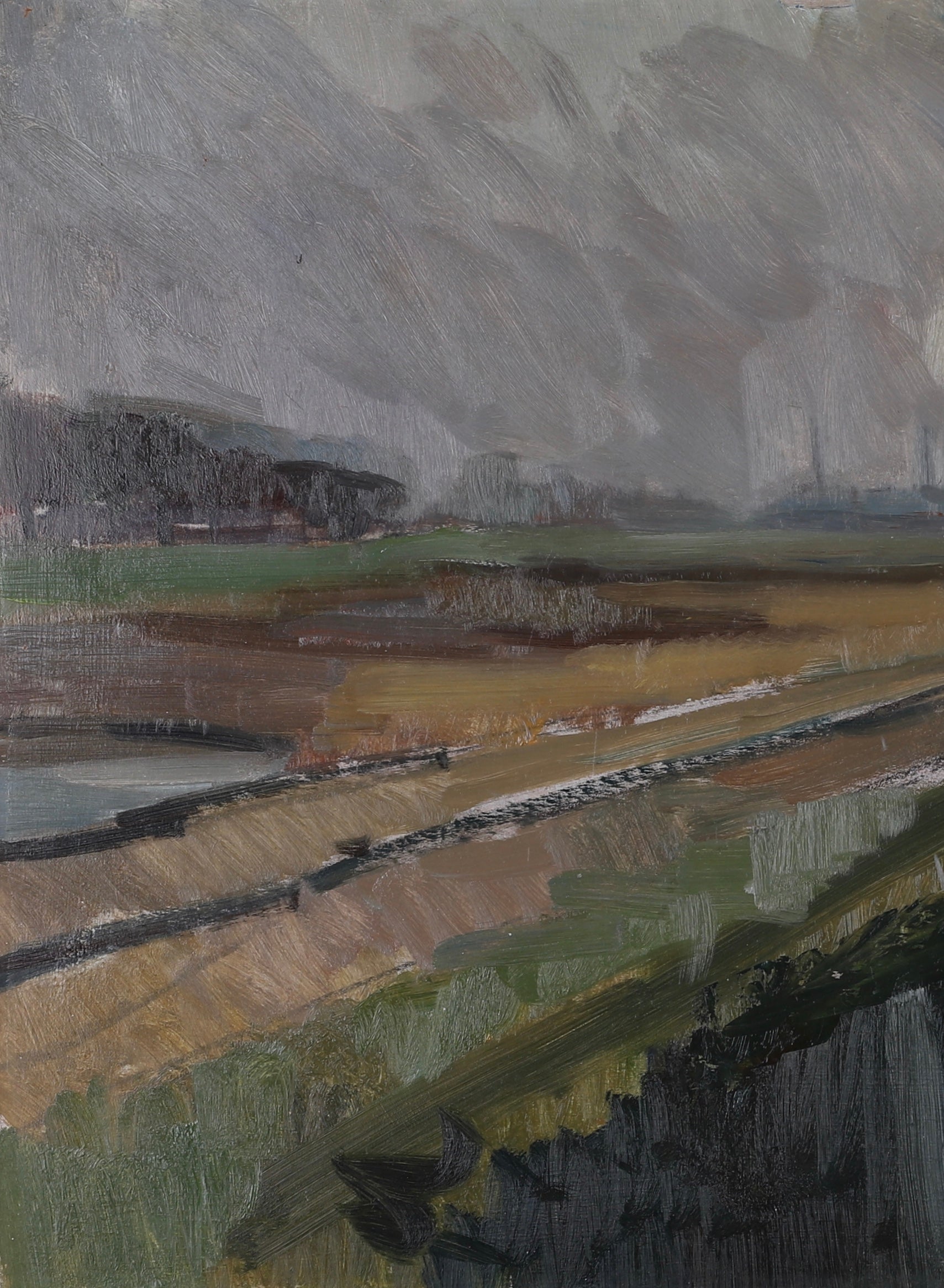 Vintage Art Room Mid Century Oil Painting By H Rosenquist From Sweden