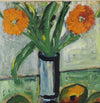 Mid Century Original Still Life Oil Painting of Flowers From Sweden