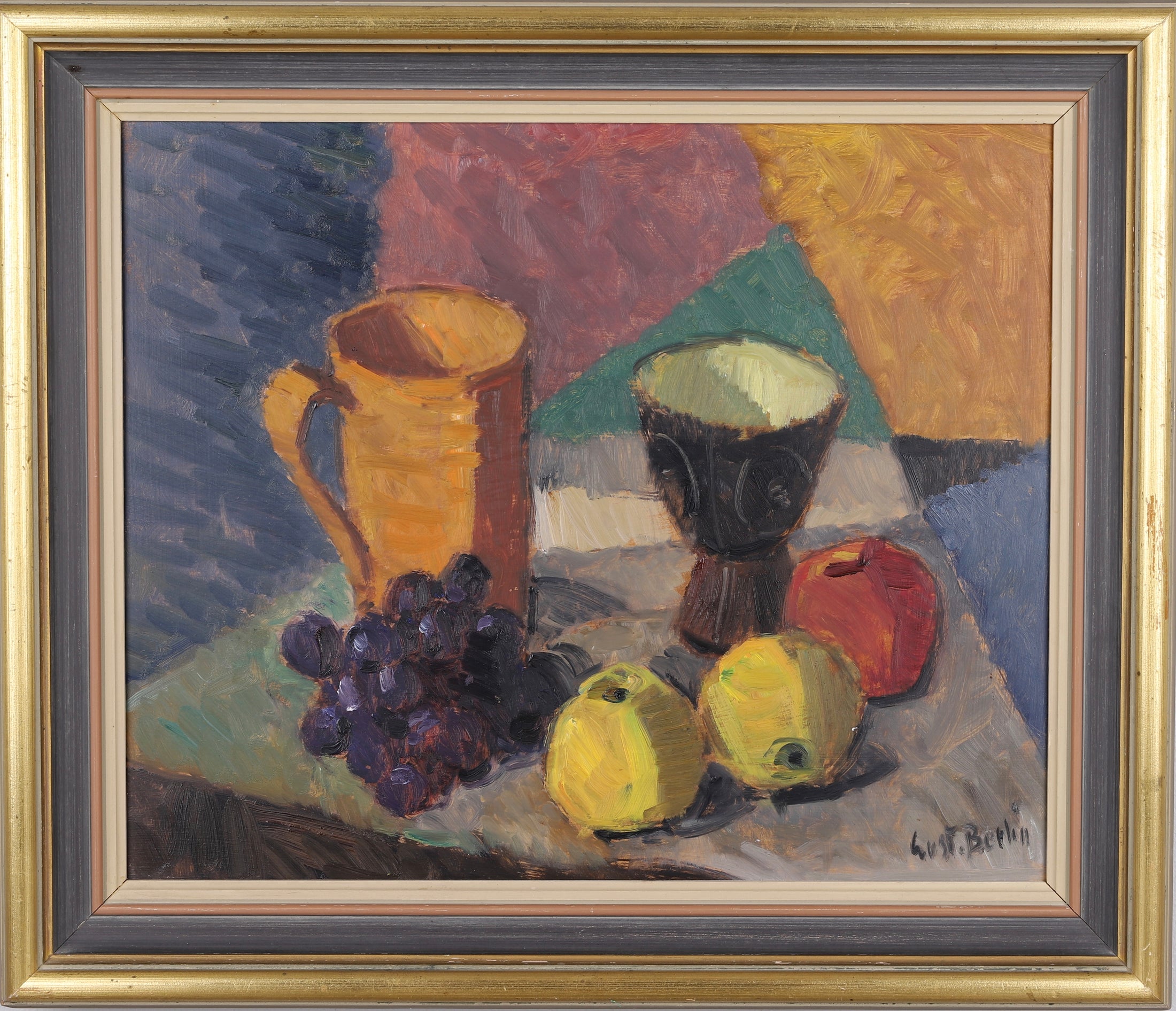 Original Oil Painting Vintage Mid Century By G Berlin Sweden