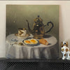 Mid Century Original Still Life Oil Painting from Sweden