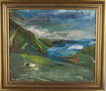 Original Seascape Oil Painting Vintage From Sweden By L Fohlin