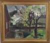 Framed Mid Century Oil Painting by F Berglund Sweden