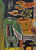Load image into Gallery viewer, Mid Century Artist Studio Interior Oil Painting From Sweden
