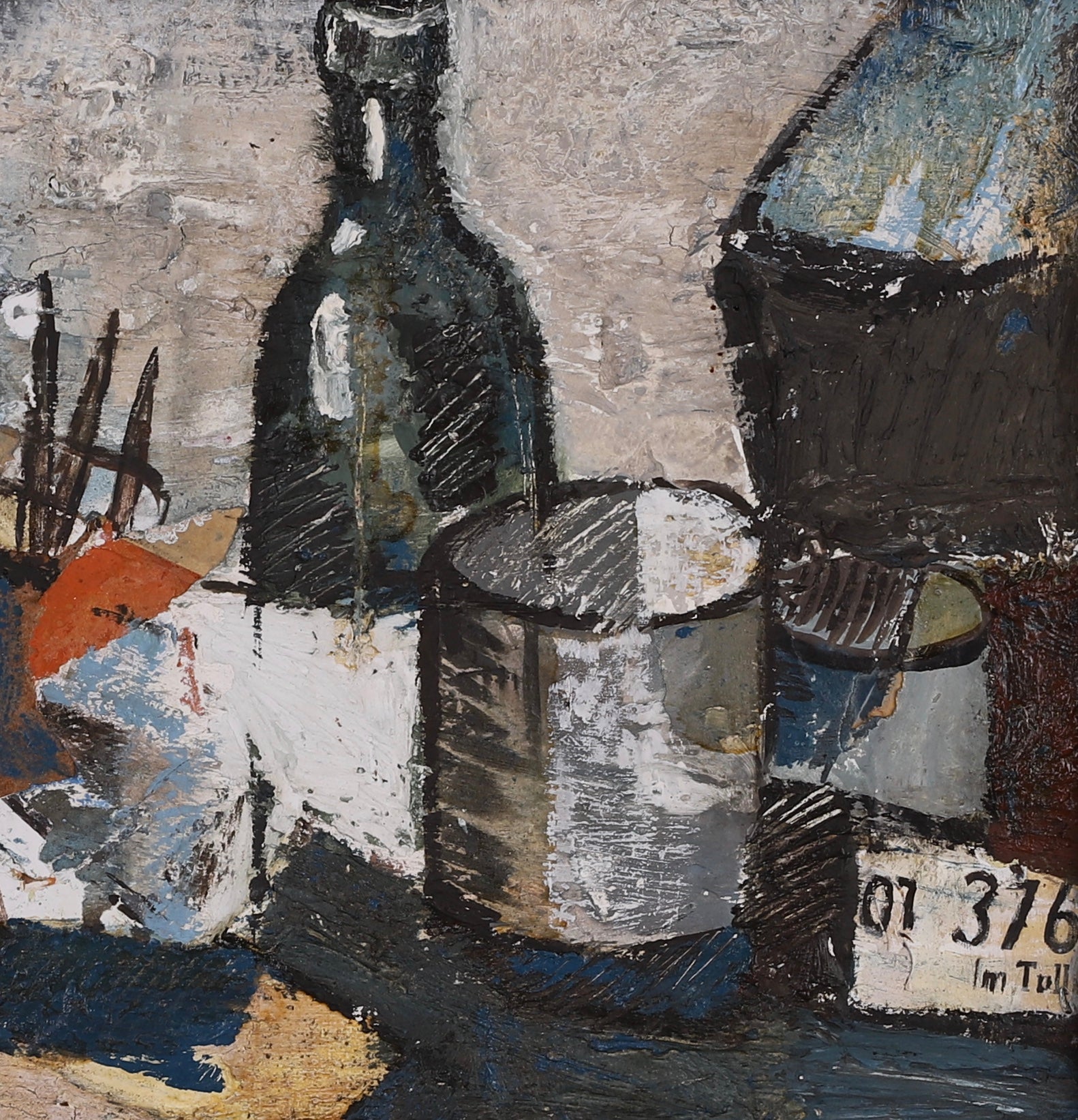 Mid Century Original Still Life Oil Painting By A Nilsson Sweden 1965