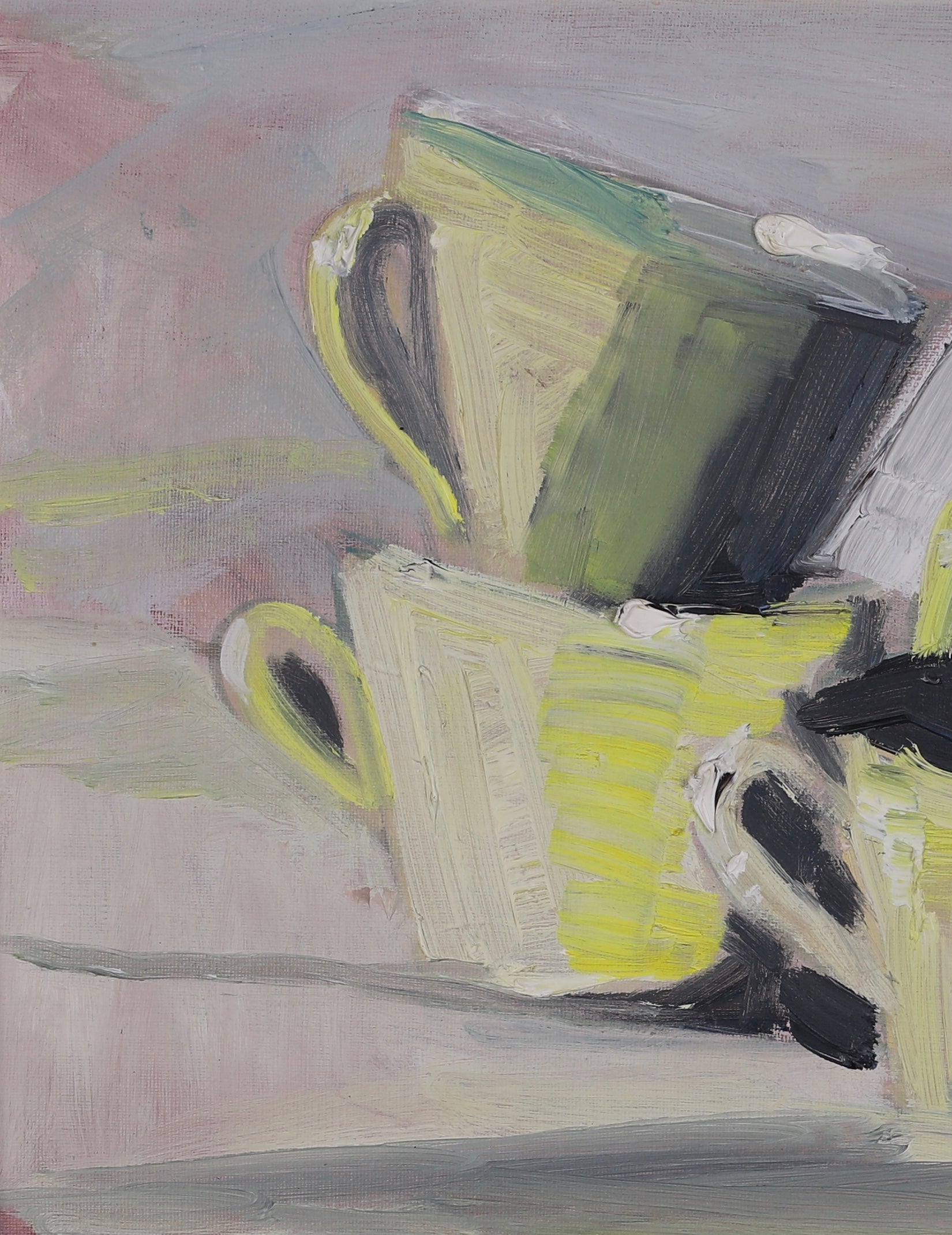 Mid Century Original Still Life Oil Painting from 1971 Sweden