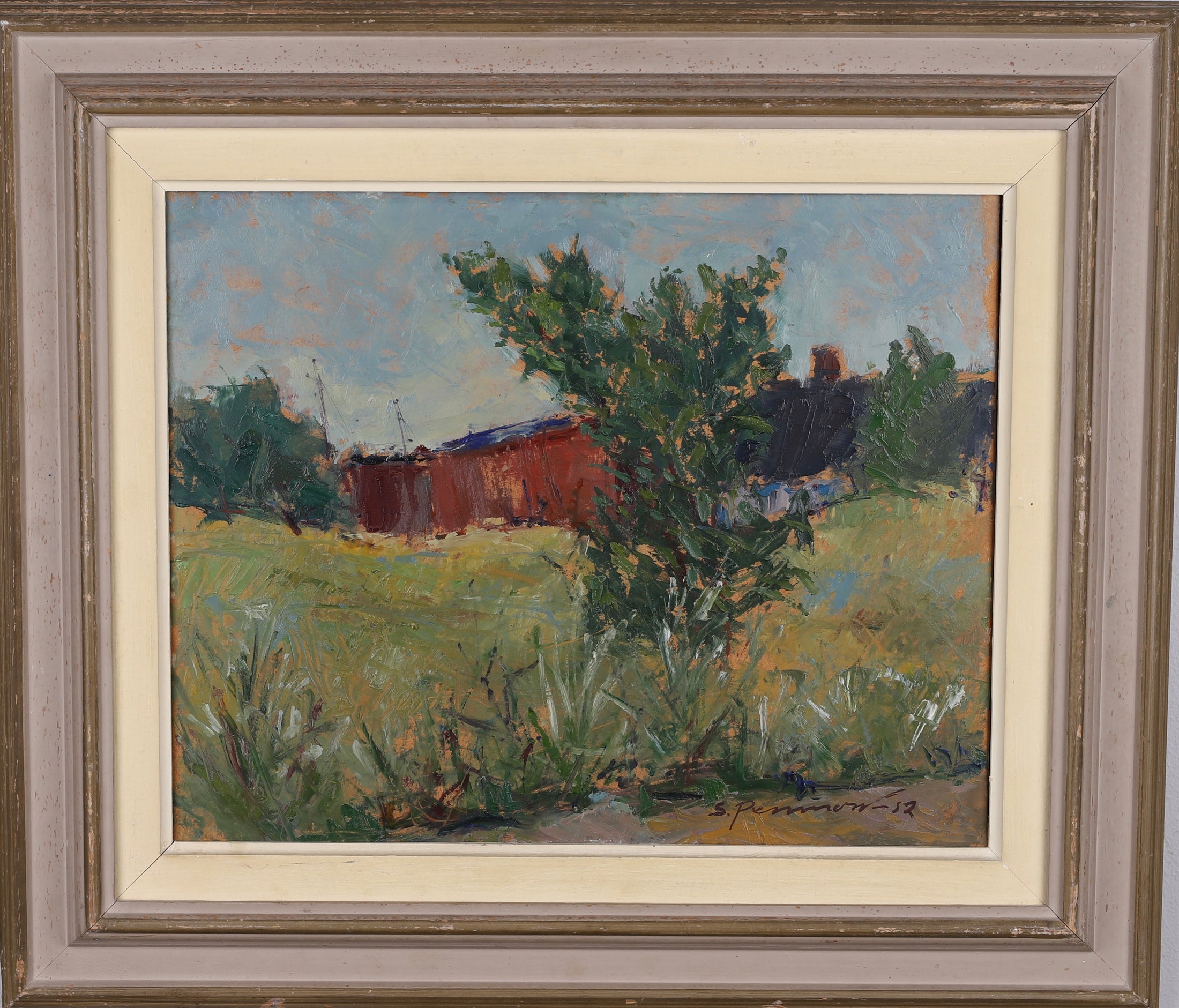 Original Landscape Oil Painting Mid Century By S Persson Sweden