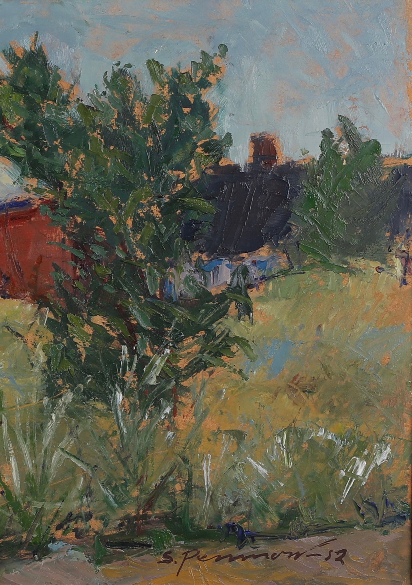 Original Landscape Oil Painting Mid Century By S Persson Sweden