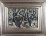 Study of Trees Oil Painting Mid Century By C Berndtsson Sweden