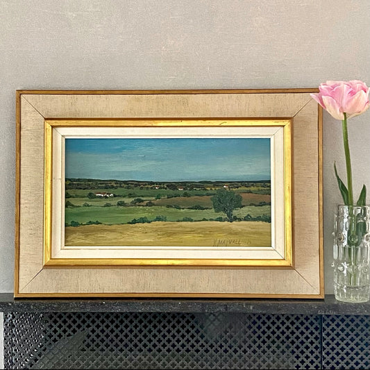 Framed Mid Century Oil Painting by Y Majvall Sweden