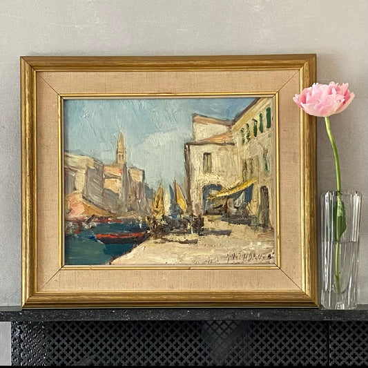 Vintage Framed Original Oil Painting by Knut Norman