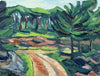 Mid Century Vintage Landscape Oil Painting By K Flyckt Sweden