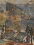 Load image into Gallery viewer, Mid Century Landscape Oil Painting by Göta Fogler From Sweden 1949
