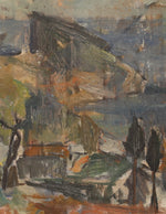 Mid Century Landscape Oil Painting by Göta Fogler From Sweden 1949