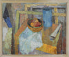 Mid Century Original Still Life Oil Painting By H Persson Sweden 1958