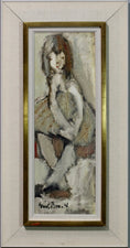 Load image into Gallery viewer, Vintage Portrait Oil Painting by Erik Brandt Sweden
