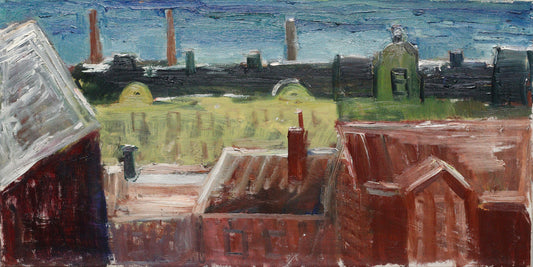 Original Mid Century Oil Painting from Sweden by Ulla Borgström