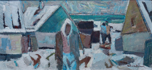 Vintage Original Fine Art Seascape Oil Painting by Carl Berndtsson