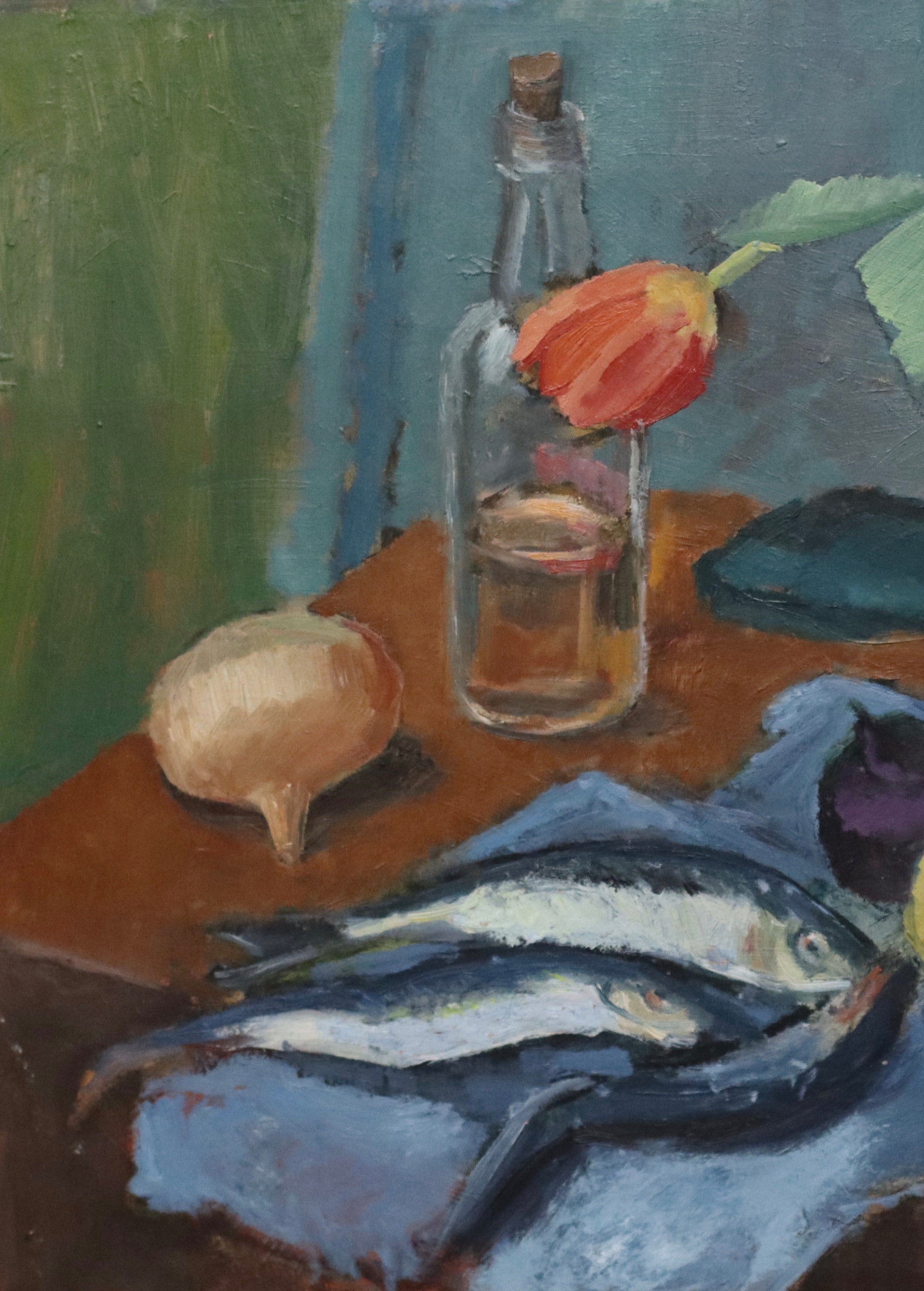 Mid Century Still Life Oil Painting by Eric Wästfelt Sweden
