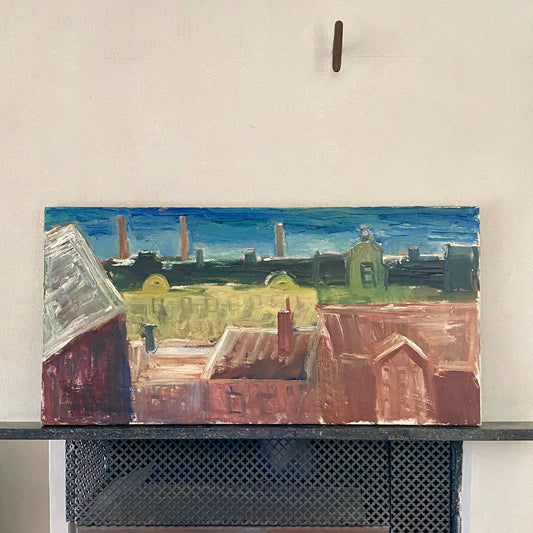 Original Mid Century Oil Painting from Sweden by Ulla Borgström