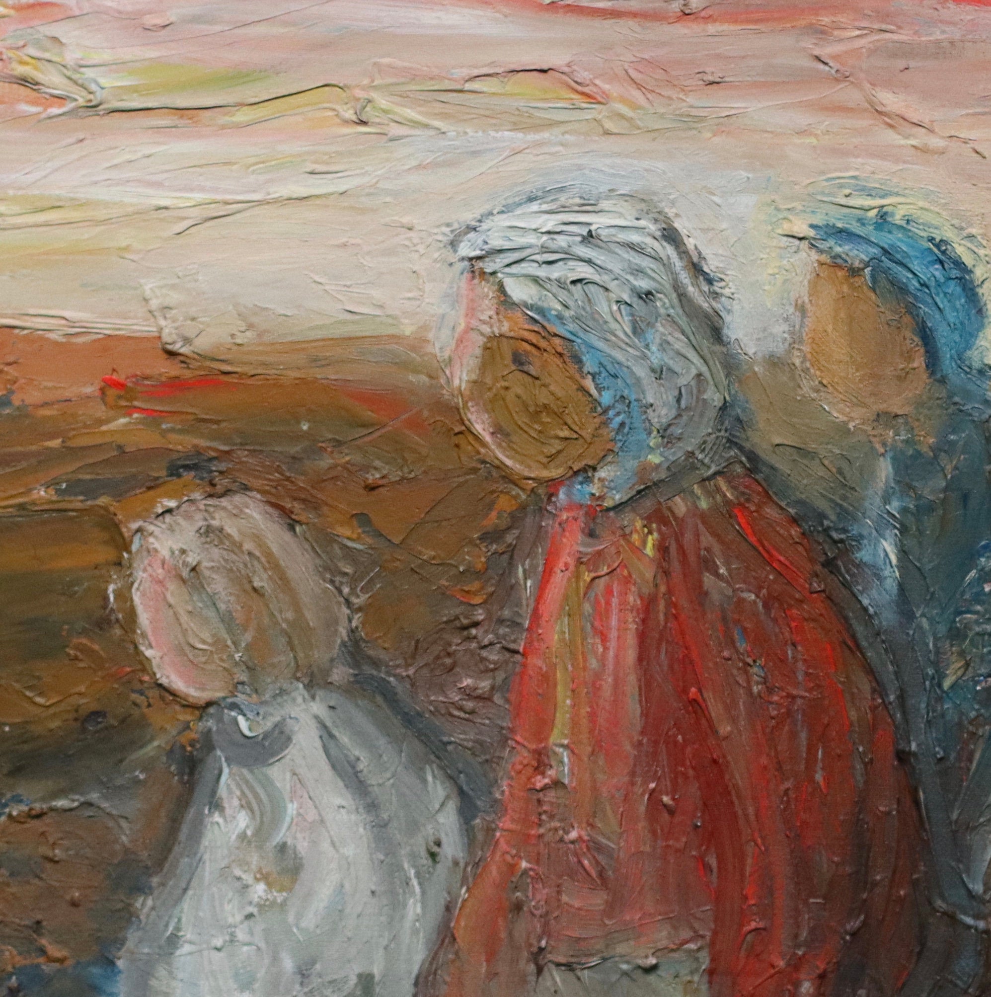 Vintage Mid Century Expressionist Oil Painting from Sweden signed Emland