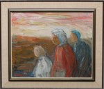 Vintage Mid Century Expressionist Oil Painting from Sweden signed Emland
