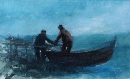 Vintage Fine Art Oil Painting from Sweden signed Kurt Losell