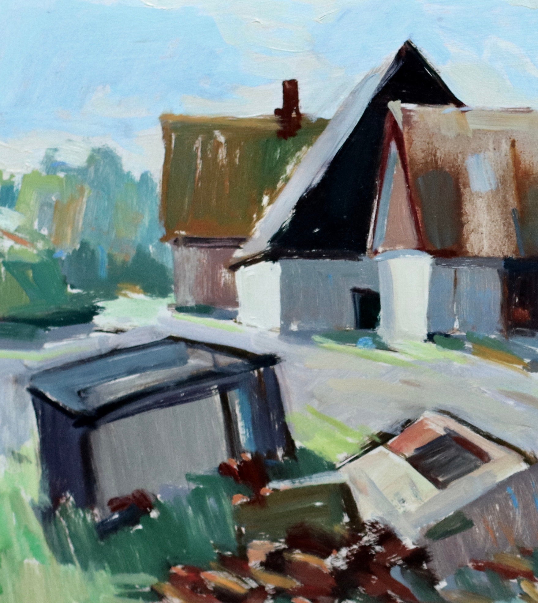 Vintage Fine Art Landscape Oil Painting by Listed Artist Eskil Skans Sweden