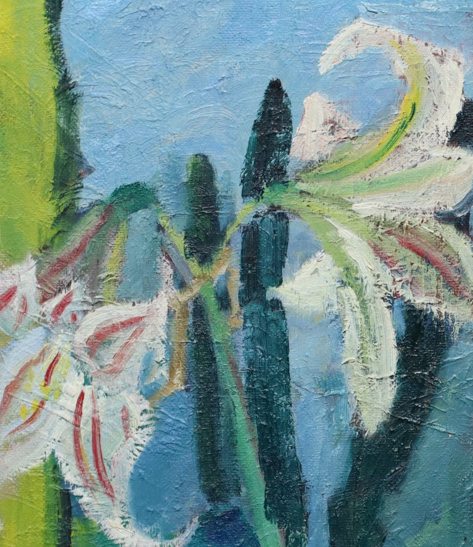 Mid Century Original Fine Art Still Life Oil Painting by G Turen Sweden