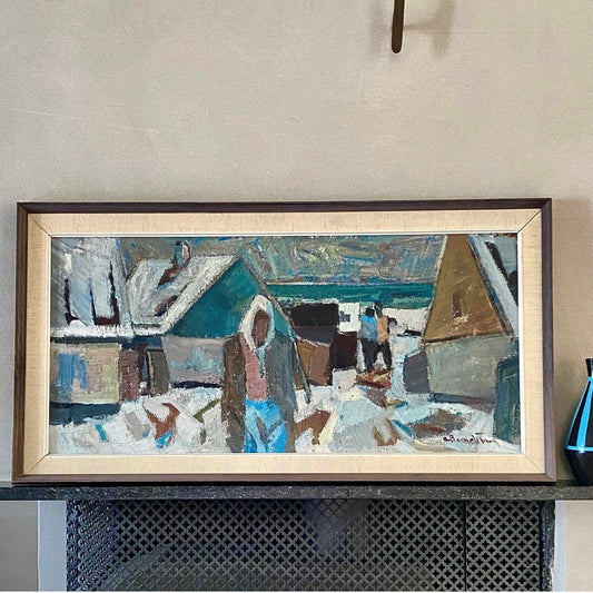 Vintage Original Fine Art Seascape Oil Painting by Carl Berndtsson