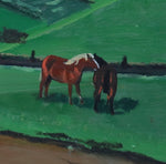 Vintage Original Horse Oil Painting by Listed Artist Sigfrid Bengtsson from Sweden 1945
