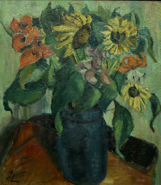 Mid Century Still Life Oil Painting from Sweden