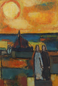 Load image into Gallery viewer, Original Mid Century Oil Painting from Sweden by Carl Larsson
