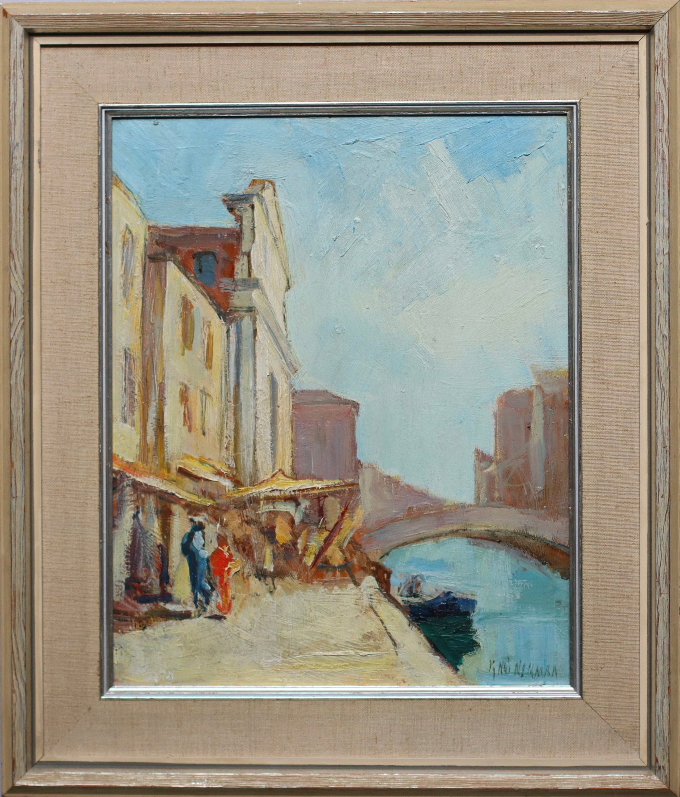 Vintage Framed Original Oil Painting by Knut Norman