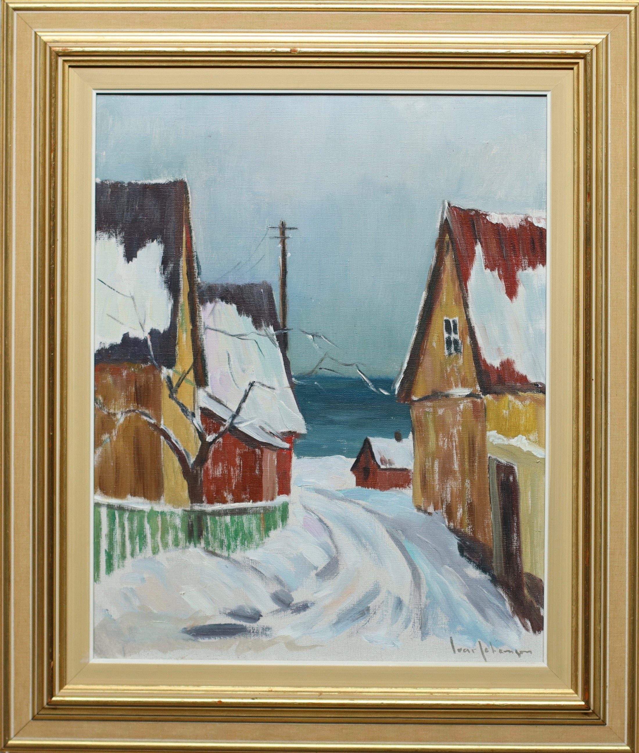 Vintage Oil Painting signed Ivar Johansson from Sweden