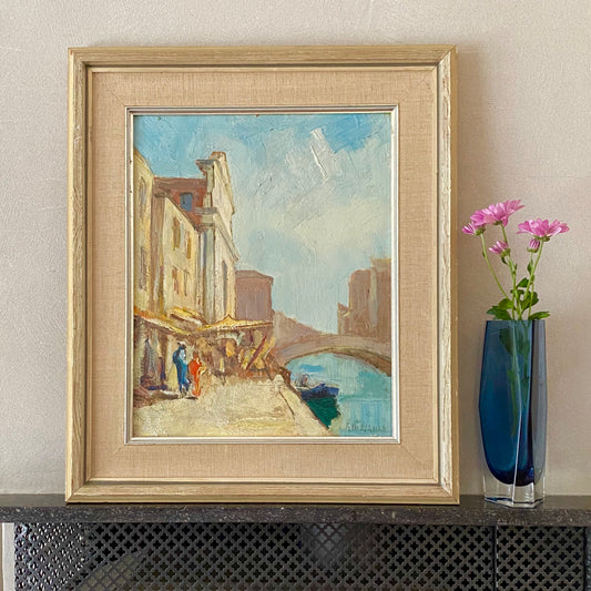 Vintage Framed Original Oil Painting by Knut Norman