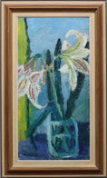 Load image into Gallery viewer, Mid Century Original Fine Art Still Life Oil Painting by G Turen Sweden

