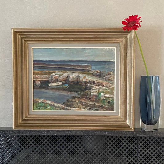 Original Vintage Oil Painting by CO Larsson Sweden 1956