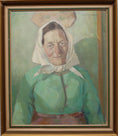 Load image into Gallery viewer, Large Original Portrait Oil Painting from Sweden 1945
