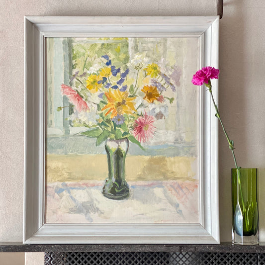 Mid Century Original Still Life  Oil Painting from Sweden