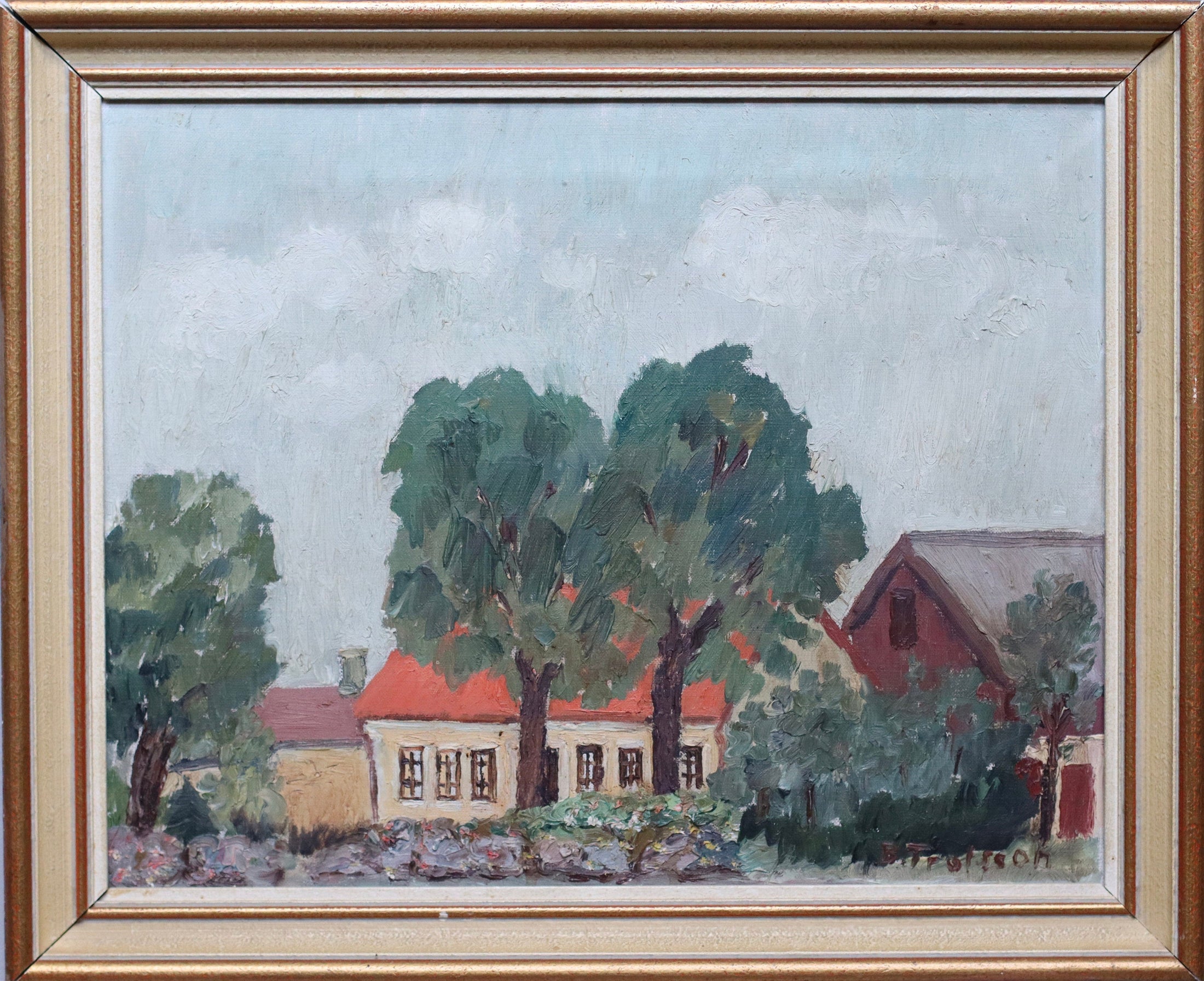 sold out - Vintage Mid Century Oil Painting by Birgit Trulsson from Sweden
